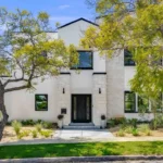Modern house with trees